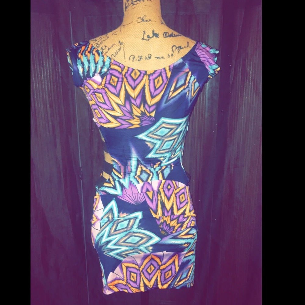 Multi Color Mini Dress - Picture 3 of 4